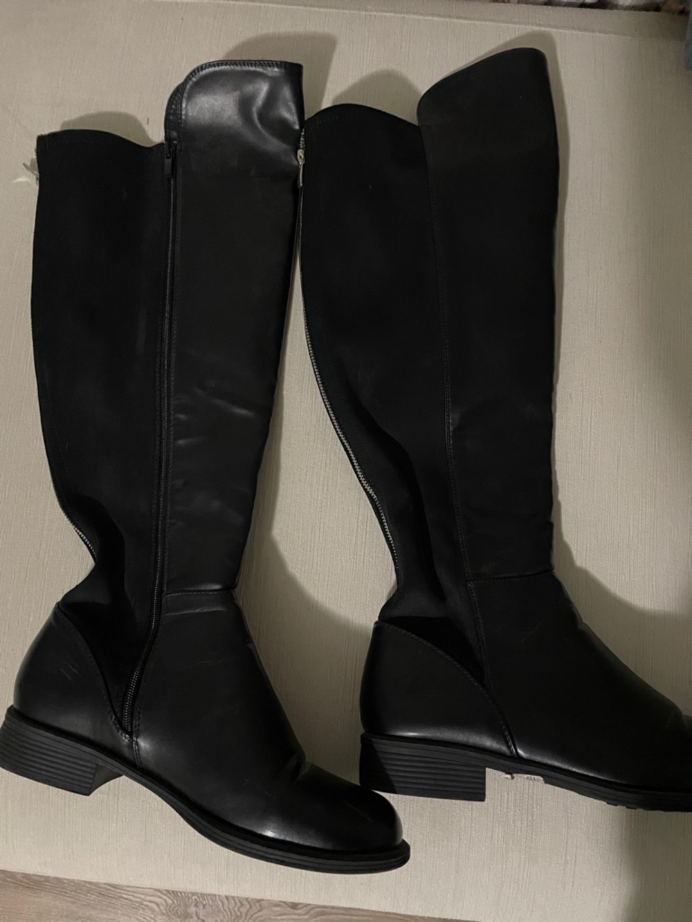 Lane Bryant Black Over-the-Knee Stretch Riding Boots